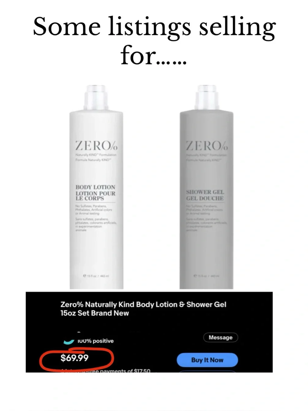 ZERO% Body Lotion, Hand Wash & Shower Gel 15 fl.oz.